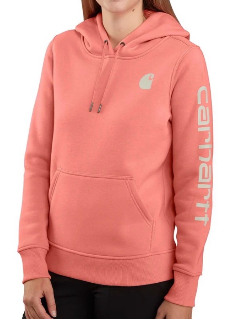 Carhartt Women's Coral-Pink Pullover Hoodie